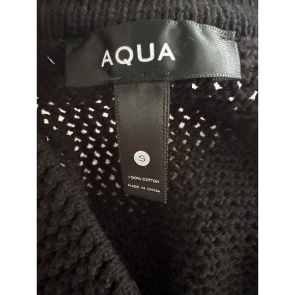 AQUA Crochet Lace Up Mini Dress Black | S - Picture 5 of 8